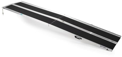 Titan Ramps Multi-Fold Wheelchair Ramp, 10 Foot Folding Aluminum Scooter Ramp, 600 Pound Capacity