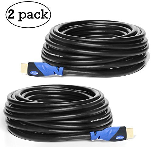 MutecPower Multi-Cable High Speed HDMI Cable With Ethernet 2 PACK 10M - Supports 3D 4K & Audio Return Channel - 10 Meter- 2 in Pack