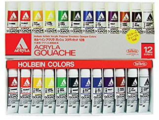 Holbein Acryla Gouache Study Set Of 12 10Ml