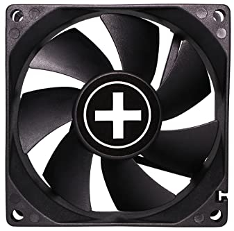 Xilence XPF80.W 80mm leiser Gehäuselüfter, small 3PIN, 4PIN male, einfacher Einbau, 300mm Kabellänge, Hydro Bearing, guter und kühlender Airflow im Office/Home/Server PC, schwarz