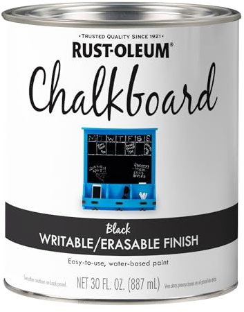 Rust-Oleum 206540 Chalkboard Brush-On Paint, 30 oz, Black