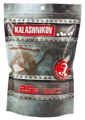 Kalashnikov BBs 0.25g 4.000er Beutel weiss Softair Munition