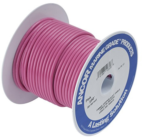 Ancor Marine Grade Primary Wire and Battery Cable (Pink, 250 Feet, 18 AWG)