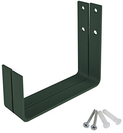 Windhager Blumenkasten-Halter zur fixen Wandbefestigung, Tragkraft 20 kg, Grün 15 x 13 cm, 05817
