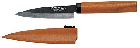 Japonais Couteau à fruits avec fourreau en bois, Lame 100 mm