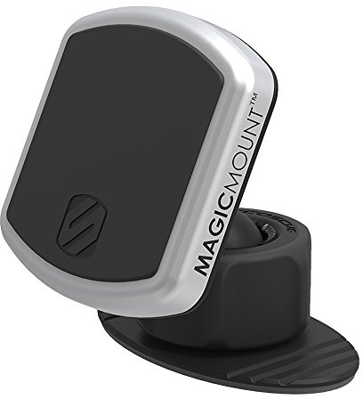 Scosche MPD-XTPP1 MagicMount Pro Support de téléphone magnétique pour Voiture, adhésif de qualité Automobile, Rotation de Vue à 360 degrés, Noir/Argent