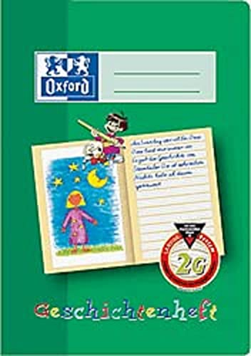 Oxford Geschichtenheft A5, Lineatur 2G (2. Klasse), Grün, 10 Stück