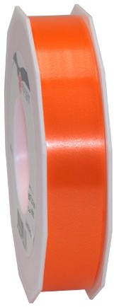 C.E. PATTBERG Geschenkband orange, 91 Meter Ringelband 25 mm zum Basteln, Dekorieren & Verpacken von Geschenken zu jedem Anlass