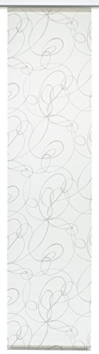 Gardinia Flächenvorhang Stoff waschbar 119 Curling weiß/grau 60 x 245 cm