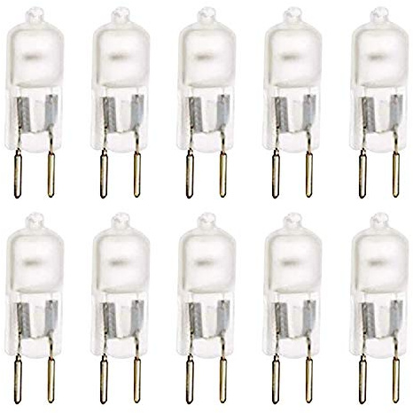 GY6.35 Light Bulb 10 Pack Halogen JCD 35W Replacement Softer Frosted Cover T4 Q35/GY6.35/FR/120V Wax Melter Plug Warmer Cabinet Kitchen Bathroom Mirror Fixture Oven Aromatherapy Lamp Lighting 35 Watt