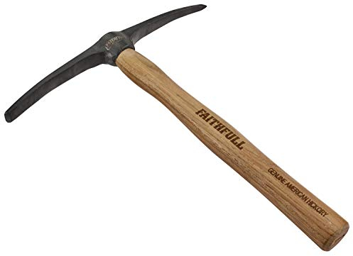 Faithfull Mortar Pick – Chisel and Point – Bricklayers Tool with FSC Certified Hickory Handle for Raking Mortar, Dressing Brick & Digging Clay – 300mm (12in)