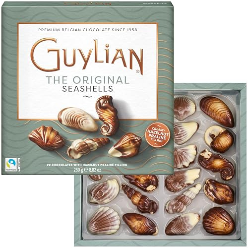 Guylian Belgian Chocolate Seashells, 22 Pieces Hazelnut Praliné, 8.82 Ounce