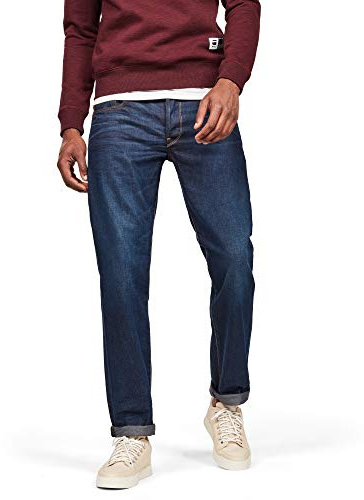 G-STAR Homme Jean 3301 Straight, Bleu (DK Aged 51002-4639-89), 36W / 34L