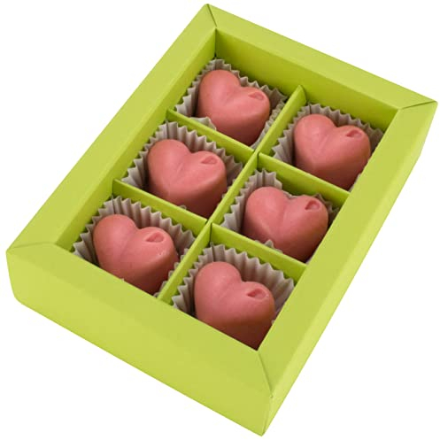 GREENDOOR Badepralinen Pink Grapefruit, 6er Karton für 6 Cremebäder, Badezusatz mit BIO Kakaobutter handgefertigte Naturkosmetik, Natur gegen trockene Haut, Geschenke Geburtstagsgeschenk