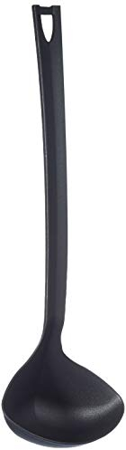 FACKELMANN Wok Kochlöffel Asia Line, Küchenhelfer aus Kunststoff, Löffel für beschichtete Töpfe und Pfannen (Farbe: Schwarz), Menge: 1 Stück