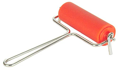 CREATIV DISCOUNT Linol-Farbwalze mit Drahtbügel, Breite 90 mm