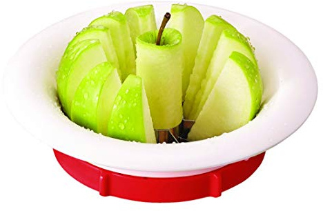 Dexam 17851039 360 System Wedgie, Apple Slicer and Corer, Red