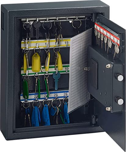 Rieffel Switzerland Schlüsselkästen, Stahlblech, 10x30x36.5, Grau