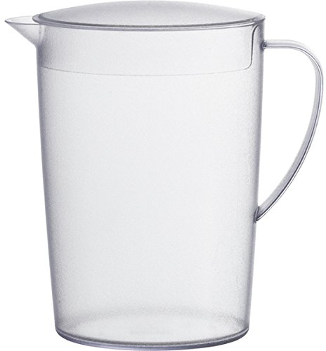 Caraffa - bricco - plastica - trasparente - 2 litri - 22,5 cm x 11 cm