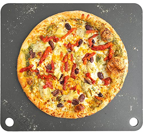 NerdChef Steel Stone - High Performance Pizza Baking | Made in USA (14.5 x 16) - (.375 Thick - Pro)