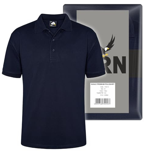 ORN Polo Shirt for Men Adult, Heavyweight Polo T-Shirt for Work & Casual Wear, Hard-Wearing Premium Quality Mens Workwear Poloshirt, 1150-Navy,3XL