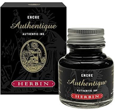 J.Herbin 13991T Dokumententinte (Flakon 30 ml, ideal für die Kalligraphie) schwarz, Authentisch