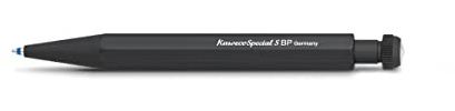 Kaweco Special S Kugelschreiber Schwarz I Business Kuli aus hochwertigem Aluminium in oktogonalem Design I Für Standard D1 Minen I Edler Taschen-Kugelschreiber I Druckkugelschreiber 10,5 cm