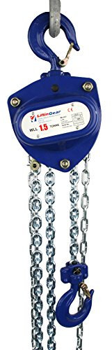 LiftinGear 1500kg Chain Block Lifting Tackle Crane Hoist Manual Gantry Hand Pulley 3-30mtr Lift Height (4mtr)