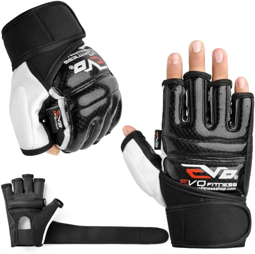 EVO Leder Körper Handschuhe Kampf Gel MMA Boxen Schlagen Boxsack Martial Arts Karate Mitt - Medium