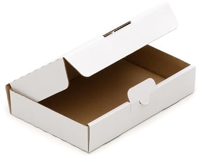 KK Verpackungen Boîtes aux courriers Maxi 240 x 160 x 45 mm blanches DIN A5 (dimensions extérieures 240 x 160 x 50 mm) | 25 pièces, boîtes d'expédition, boîtes pliantes, boîtes postales maxi (MB02)