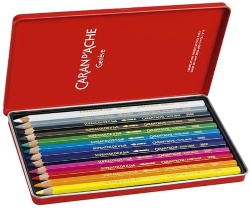 CREATIVE ART MATERIALS Caran D'ache Supracolor Metal Box Set Of 12 (3888.312)