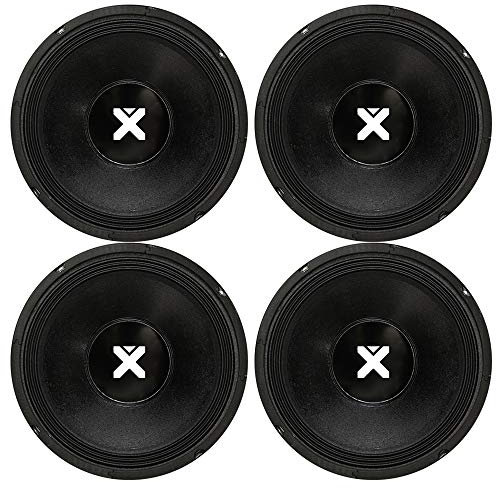 VONYX SPSL10 10 Replacement Woofer Speaker Drivers - Set of 4, 2000W Peak Power, 8 Ohm Impedance, PA and DJ Speaker Component Kit for Repair and DIY Audio Projects
