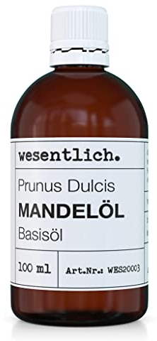 Mandelöl 100ml - 100% reines Basisöl von wesentlich. - natürliche Pflege für Haut und Haar