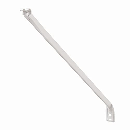 ClosetMaid Wire Shelving Support Brackets for 12 in. & 16 in. Deep Shelves, 12-Pack, with Anchors & Pins for Installation, White