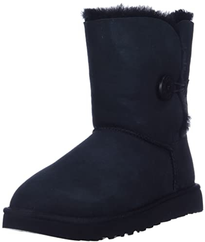 UGG Damen W BAILEY BUTTON II Schneestiefel, BLACK, 39 EU