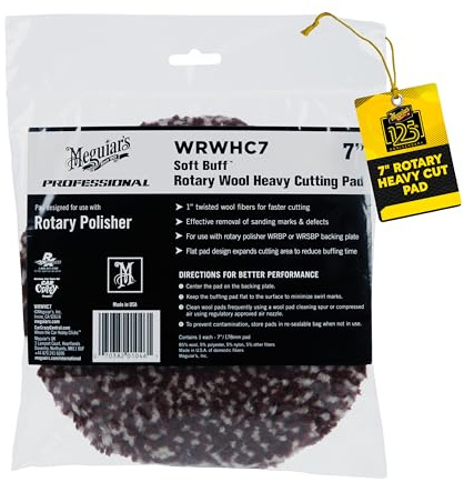 Meguiar's (WRWHC7 7 Rotary Wool Heavy Cutting Pad