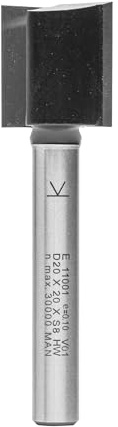 ENT 11001 rak fräs Skaft (S) 8 mm, Diameter (D) 20 mm, NL 20 mm, SL 50 mm, GL 70 mm, med Hårdmetall centrumspets