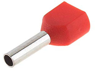 SeKi 14220 Lot de 100 embouts de câble jumelés Rouge 2 x 1 mm² 1 mm²