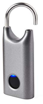 Lexon Nomaday Vorhängeschloss mit biometrischem Fingerabdruck (Gunmetal)