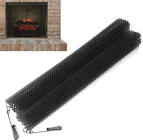 Yusheng Lot de 2 grilles de protection anti-étincelles, pare-étincelles, grille de cheminée à mailles étroites, grille métallique, bloquez efficacement les points de cheminée
