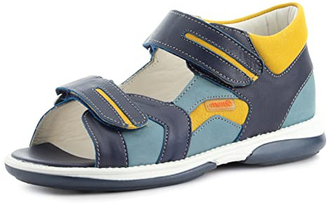 Memo Denver Corrective Orthopedic Sandal for Teen Boys, Navy Blue, 2.5 Big Kid (33)