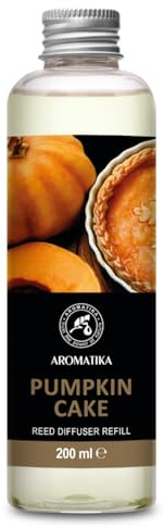 Recambio de Pastel de Calabaza 200ml - Relleno Difusor - Difusores Aromáticos - Ambientador - Difusor Perfumado - Fragancia para Habitación - Aromaterapia - Reed Diffuser Refill Pumpkin Cake