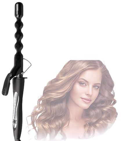 Bubble Wand Curling Iron 1”Curling Wand for Long Hair Tourmaline Ceramic 25mm Beach Wave Hair Curler Bubble Barrel Design Hair Waver Curler for Tousled Waves Curl