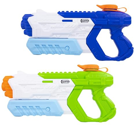 2 Pack Water Gun,800ml Water Pistols for Kids & Adults Powerful Long Distance Water Blaster Super Soaker for Summer Outdoor Garden Strand Pool Party