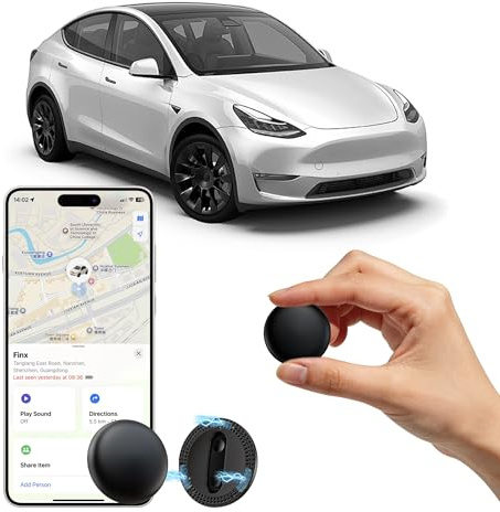 MiLi Magnetisk Bluetooth-spårare med silikonfodral, dubbelsystem (iOS/Android) spårningsbricka/bagagespårare/föremålsspårare, kompatibel med iOS Hitta och Google Find Hub App, IP67 vattentät