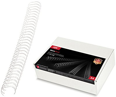 GBC RG810497 - Canutillo 34 anillas paso 3:1 WIRE Nº4 (6.3 mm) (caja 100) color plata