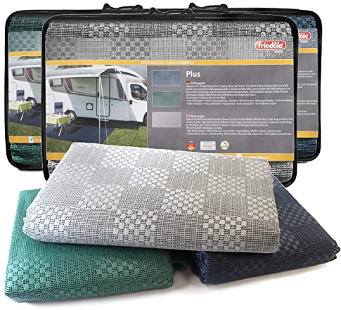 Primaflor Vorzeltteppich - Plus, Grau, 2,50m x 4,00m, Viele Größen und Farben, Wasserdurchlässiger, Atmungsaktiver Zeltboden inkl. Tragetasche, Outdoor Teppich für Camping, Wohnmobil Bodenmatte
