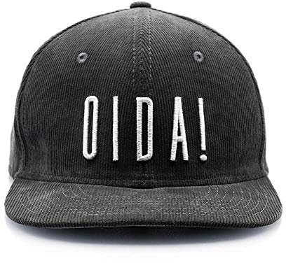 Du Hirsch Bayerisches Snapback Cap Oida Grau Cord One Size
