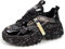 Damen Clunky Sneakers Plattform Casual Sports Atmungsaktive Sportschuhe Schnüren Pailletten Stoff Frühling Herbst High Top Trainer Schuhe