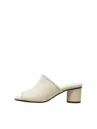 SELECTED FEMME Slfmerle New Suede High Heel Mule B, Scarpe décolleté Donna, Sabbia, 39 EU